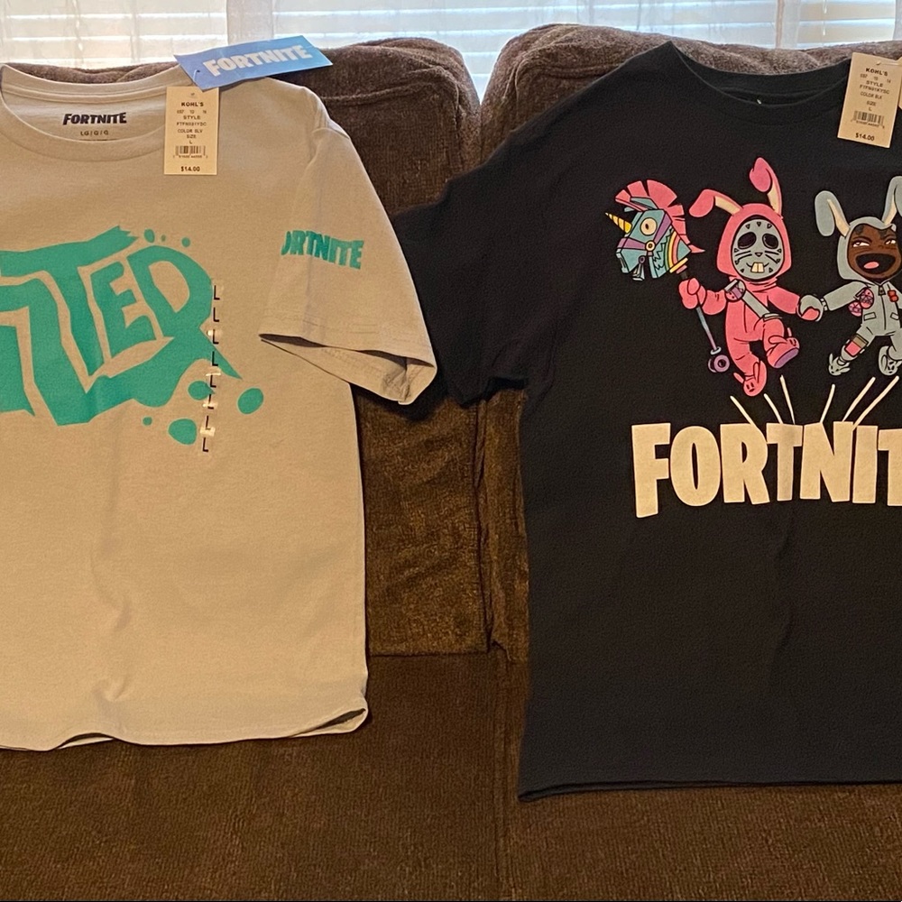 Set of (2) Brand New with Tags Fortnite Short Sleeve, Both Size Large Shirts.